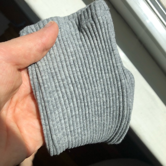 PINK CHICKEN NWOT rib knit leggings grey sz 8 - Picture 4 of 5